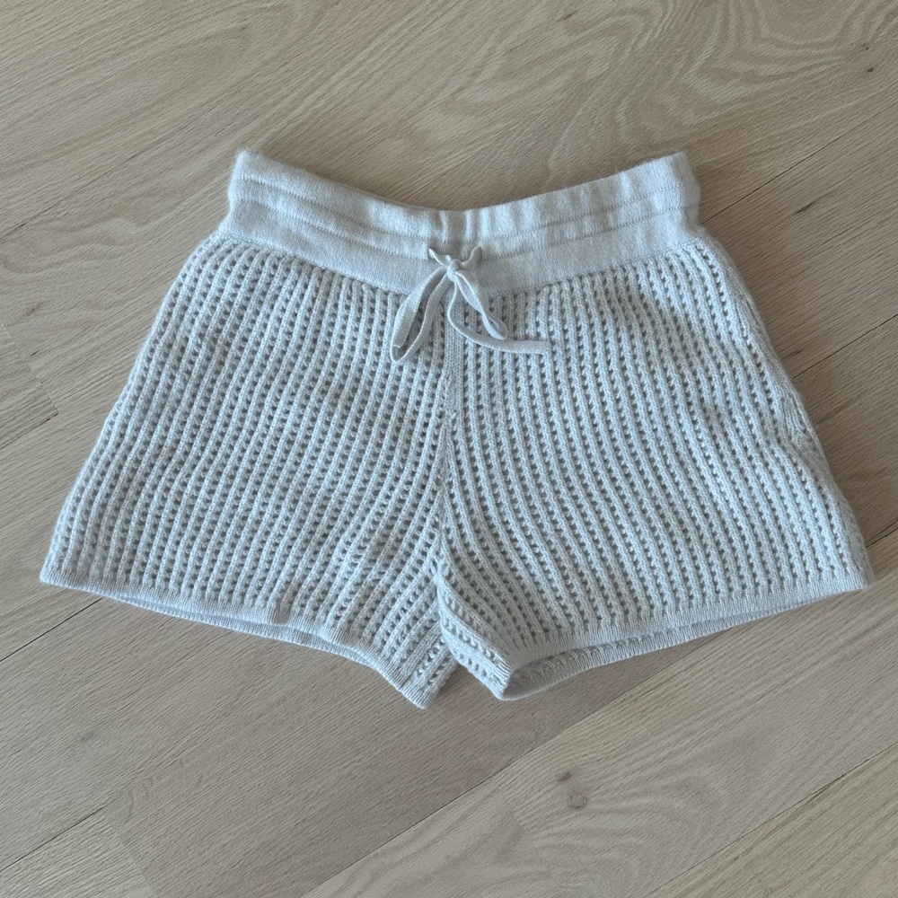 NakedCashmere Women's Waffle Knit Shorts - Cream